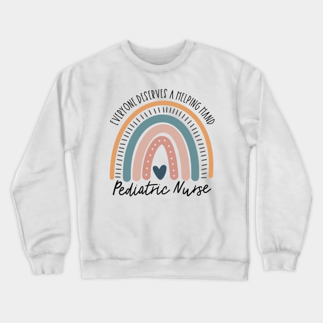 Pediatric Nurse Boho Rainbow Crewneck Sweatshirt by IndigoPine